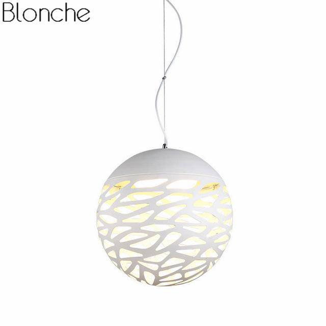 Modern design pendant light in ball hole Hollow (several colors)