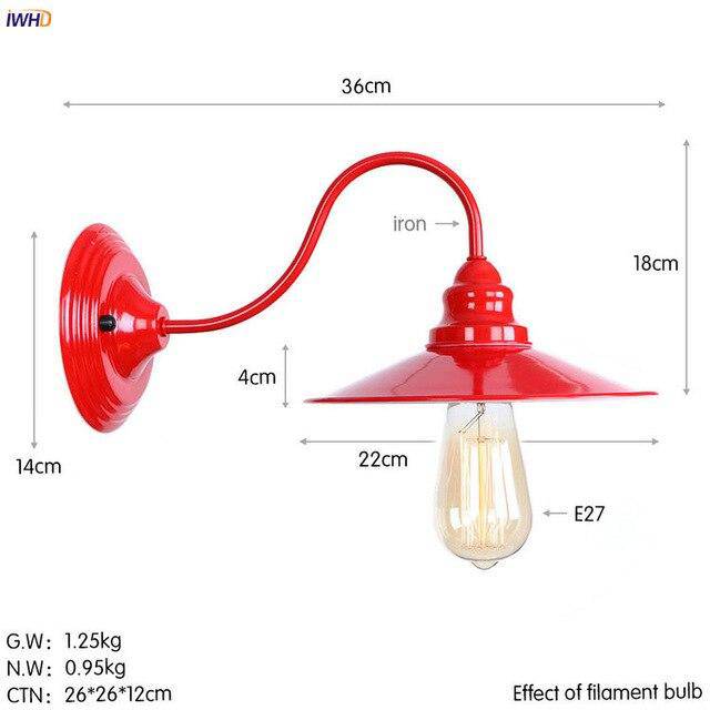 Lámpara de pared LED roja Wandlamp