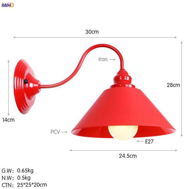 Lámpara de pared LED roja Wandlamp