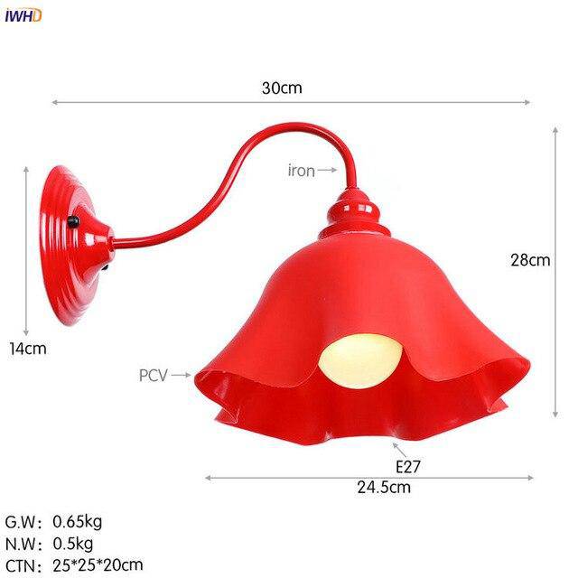 Lámpara de pared LED roja Wandlamp