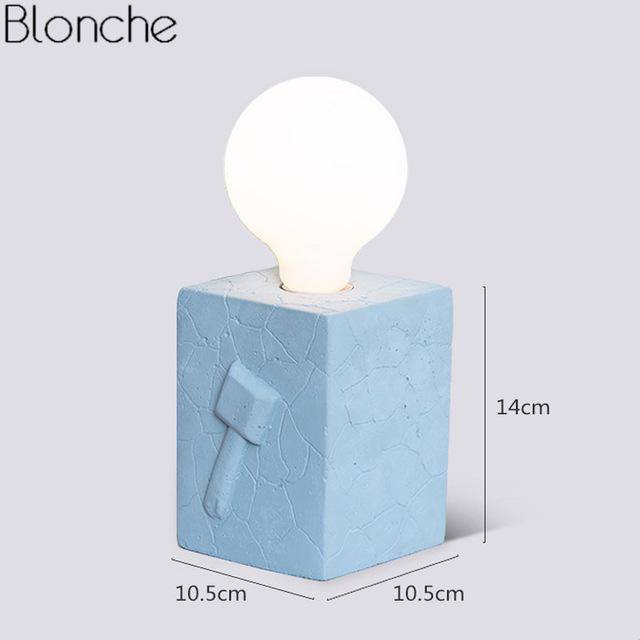 LED design block lamp with 3d color drawing
