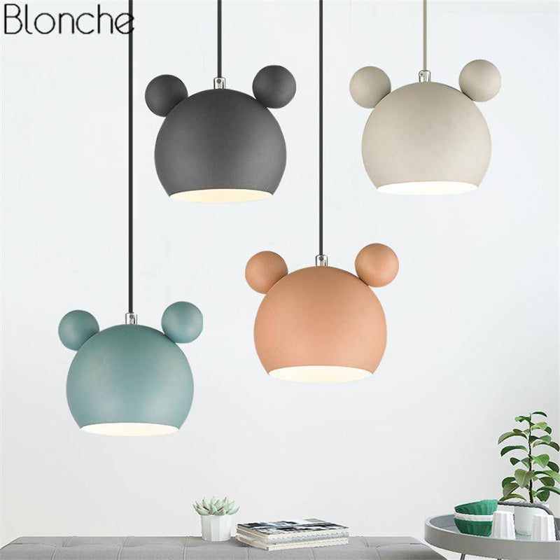 pendant light colorful Mickey Mouse LED design