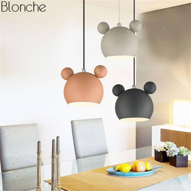pendant light colorful Mickey Mouse LED design