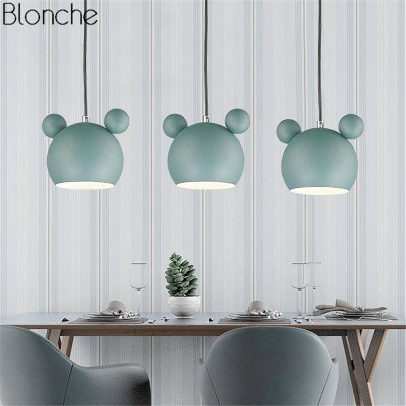 pendant light colorful Mickey Mouse LED design