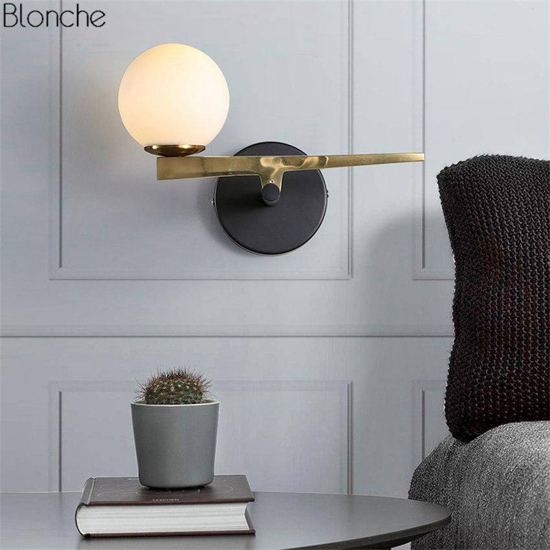 wall lamp Gold and black LED wall decor