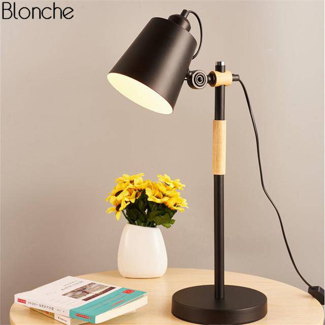 Adjustable LED wood table lamp Floor