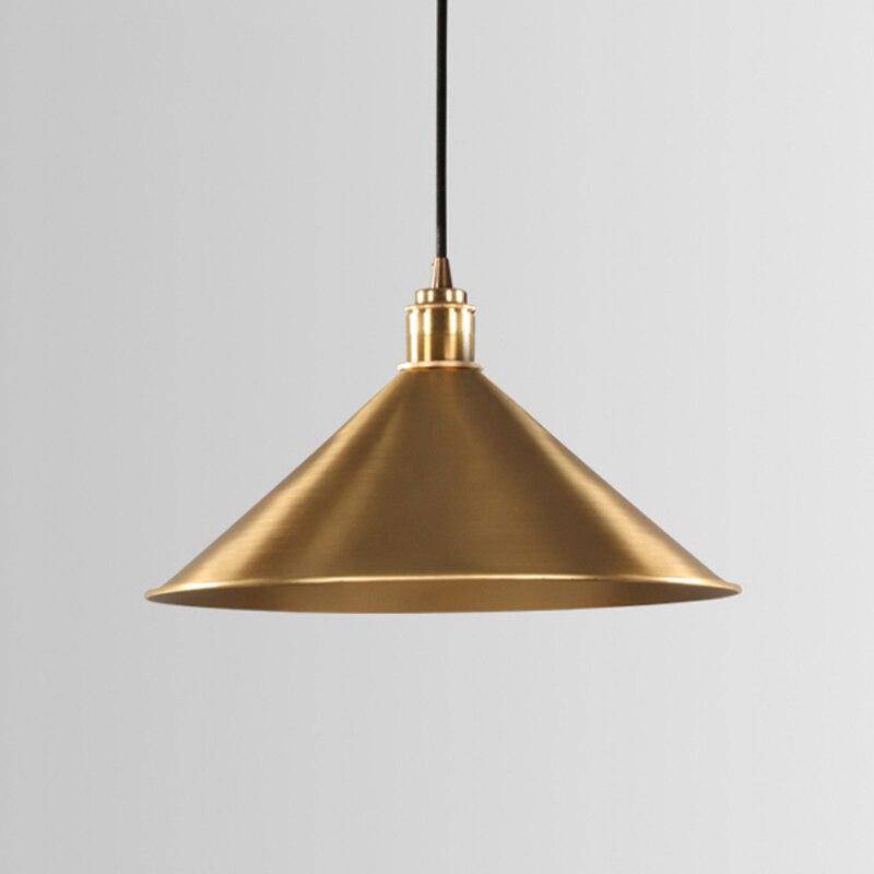 Lámpara de suspensión design LED cónico dorado Loft