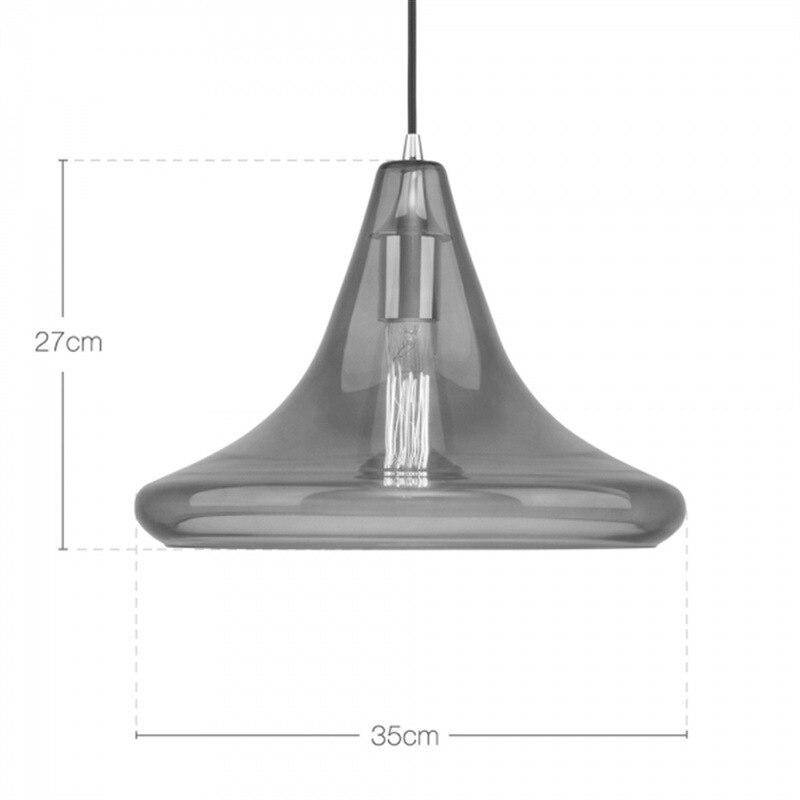 Lámpara de suspensión design vidrio triangular con LED