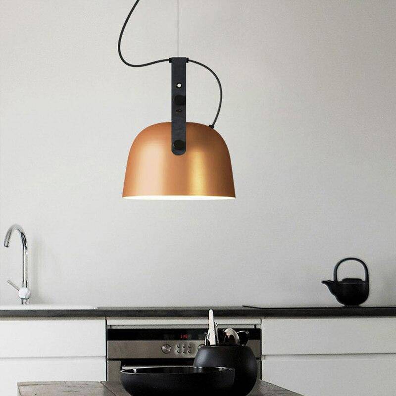 pendant light LED design with lampshade metal rounded Loft