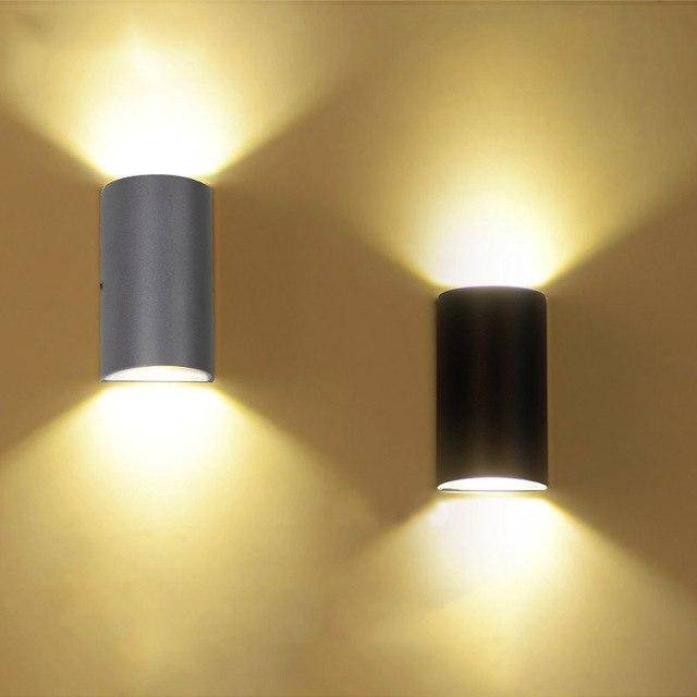 wall lamp exterior LED design rounded in black aluminium