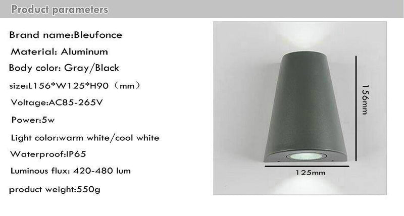 wall lamp triangular aluminium exterior Sconce