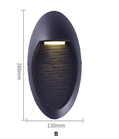 Aplique de exterior LED ovalado para porche