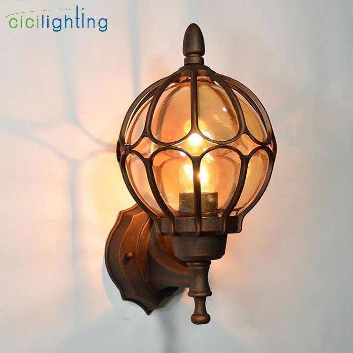 wall lamp rustic and antique European cage