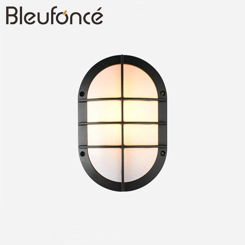 wall lamp outdoor LED modern oval grille