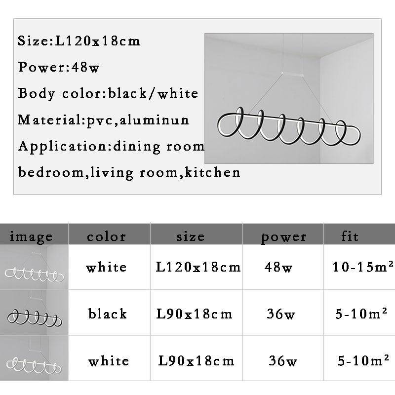 Araña design LED espiral colgante Acrílico