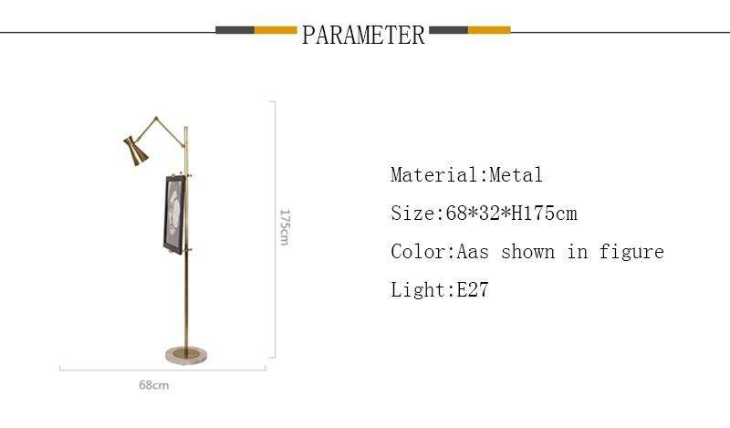 Floor lamp modern design with frame support