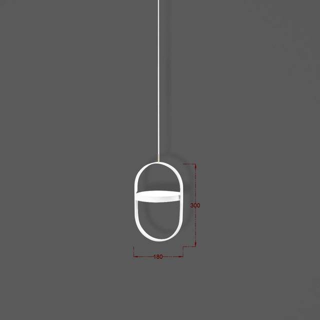 Lámpara de suspensión design Lámpara redonda ajustable rodeada Línea