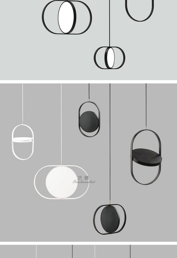 Design pendant light Adjustable round lamp surrounded Line