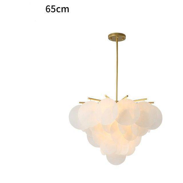 Lustre design avec branches dorées et boules en verre Vertigo