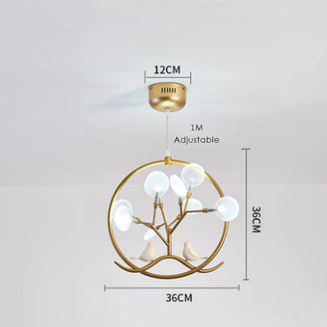 Gold LED Design chandelier Firefly