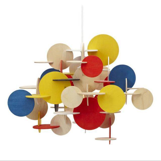 Chandelier Design Multicolor Wood