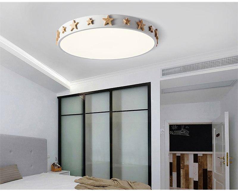 Color LED ceiling light with golden stars