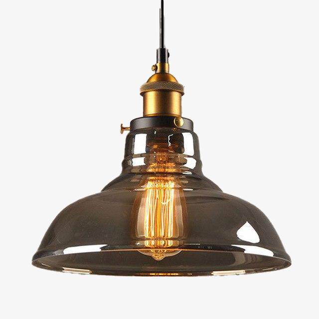 pendant light in smoked glass Vintage