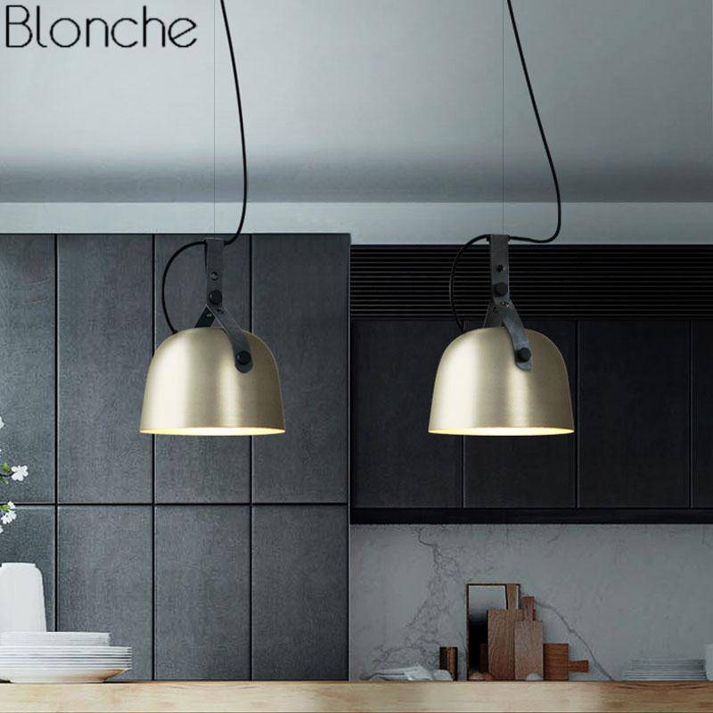 Metal LED pendant light Industrial style Belt