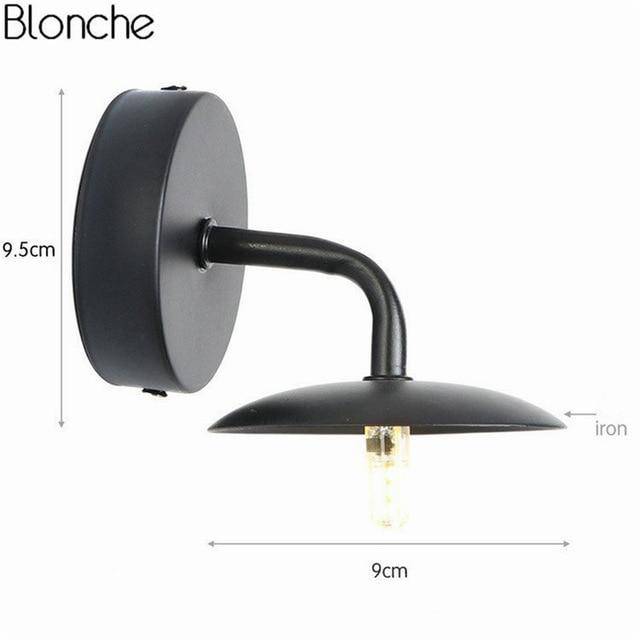 wall lamp LED with lampshade in metal
