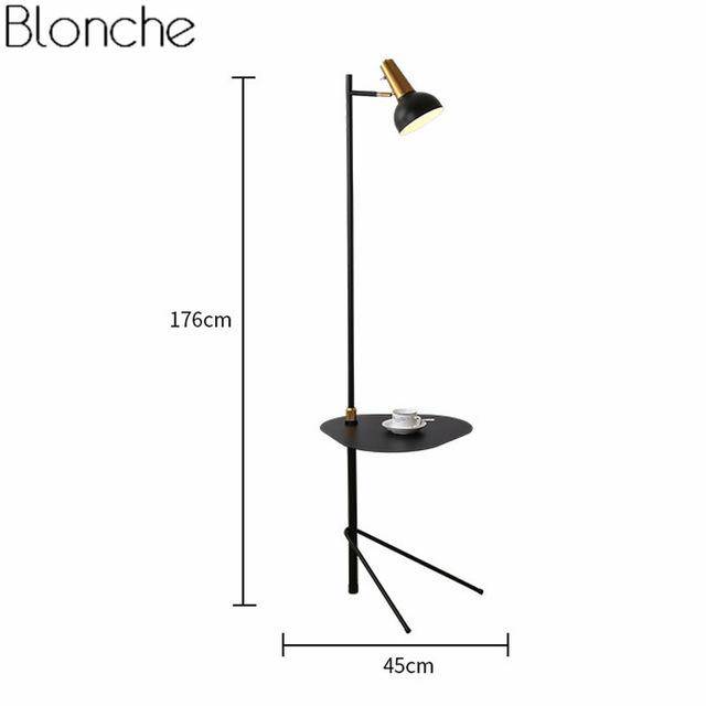 Floor lamp LED with adjustable table Creative