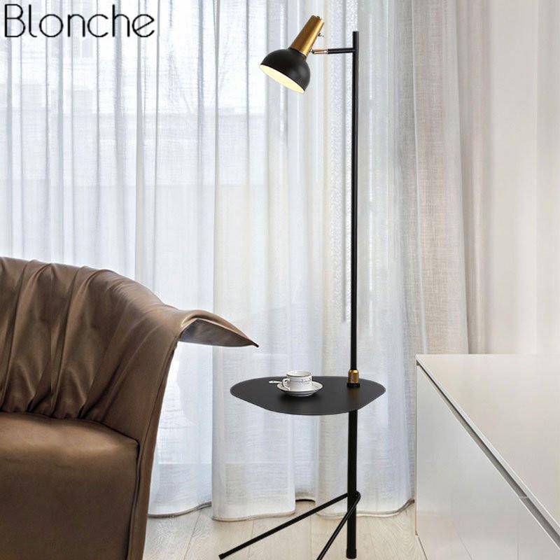 Floor lamp LED with adjustable table Creative