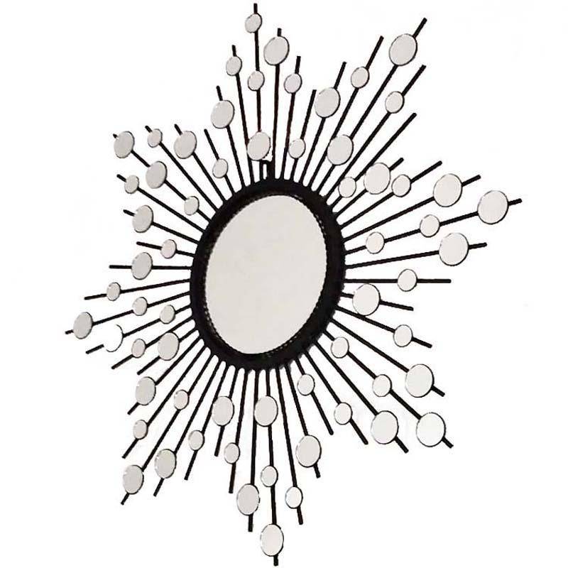 Espejo de pared decorativo Sun grande y redondo