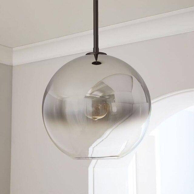 pendant light Loft amber glass ball design