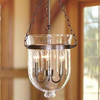 Lámpara de suspensión rústico en vidrio y metal retro