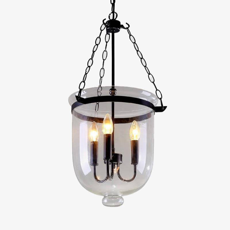 pendant light rustic glass and metal retro