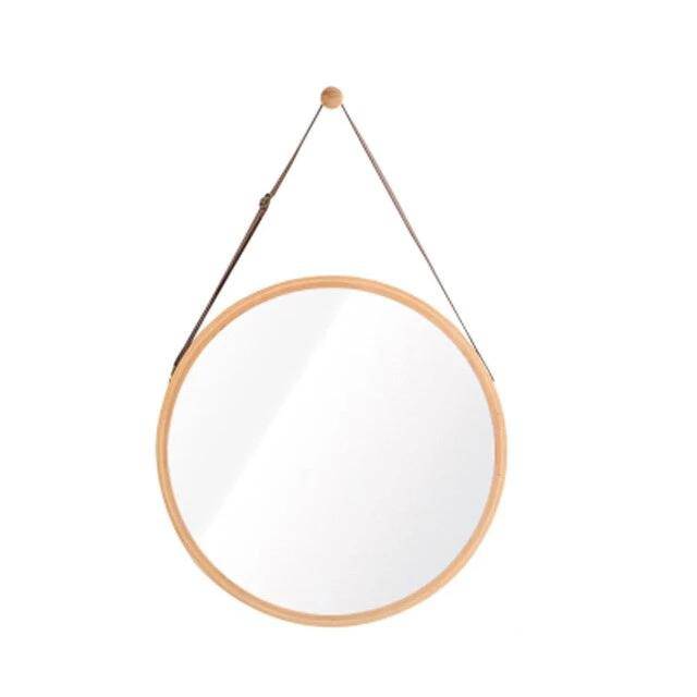 Round hanging wall mirror with frame Hotel