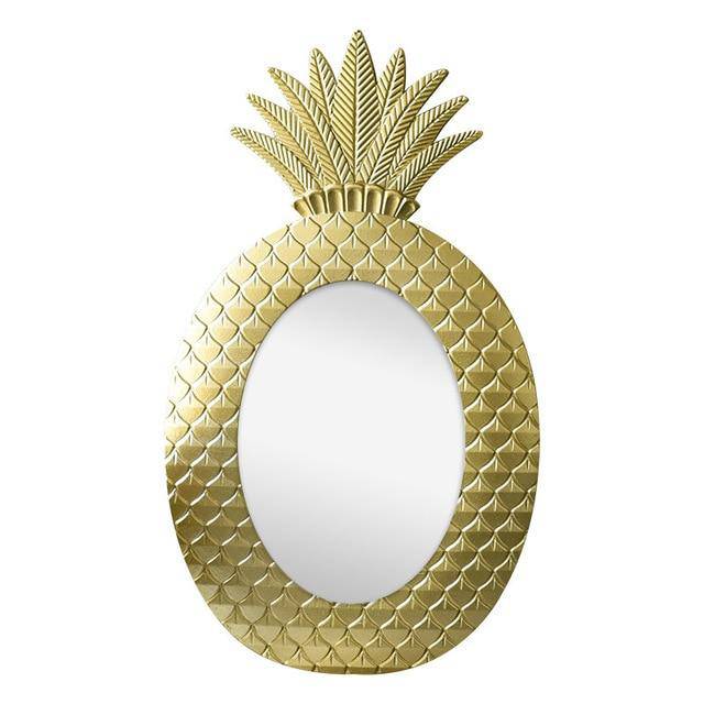 Vintage gold pineapple wall mirror