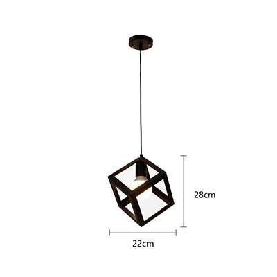 pendant light LED cage of different shapes Industrial