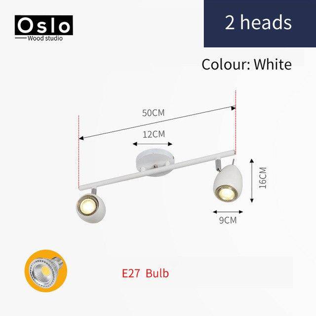 Barre spots LEDs arrondis ajustables Windows