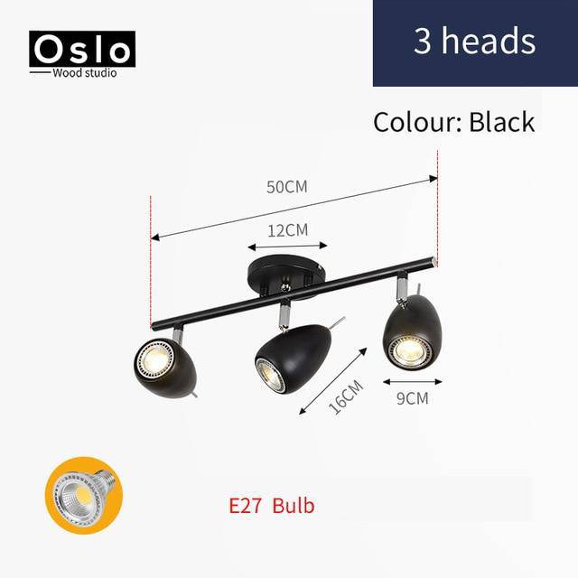 Barre spots LEDs arrondis ajustables Windows