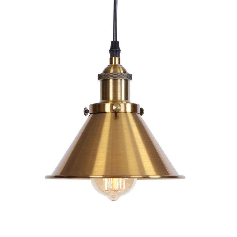 pendant light LED design with lampshade colored metal Loft Industrial