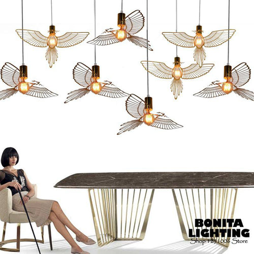 Lámpara de suspensión design en forma de pájaros Paloma