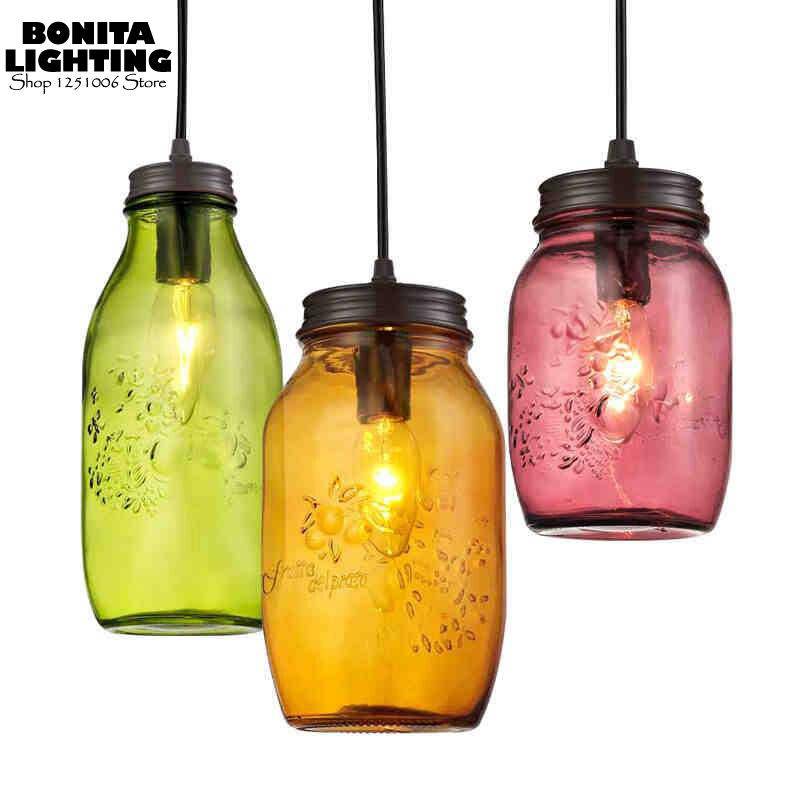 pendant light design large glass bottle Jar