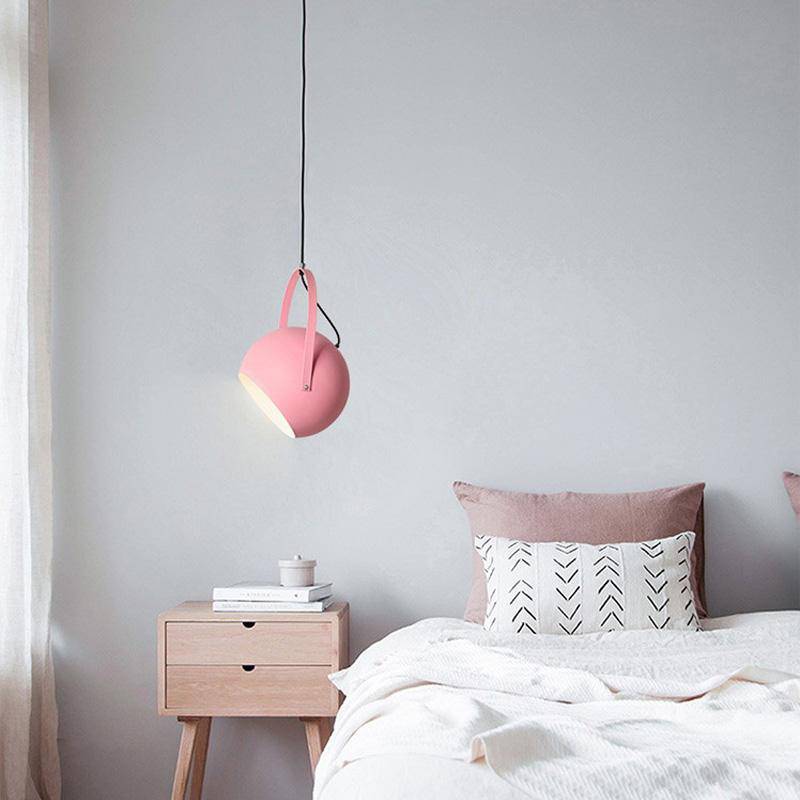 pendant light LED ball with metal strap Colourful