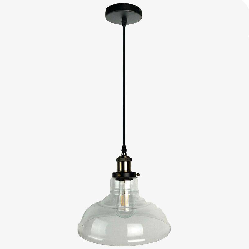 pendant light modern black LED with lampshade glass Loft