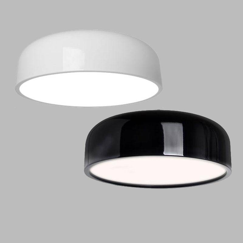 Round lacquered LED designer ceiling light