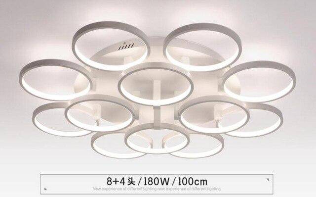 Lámpara de techo design en círculos blancos