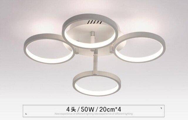 Lámpara de techo design en círculos blancos