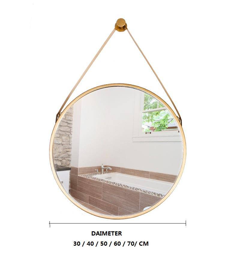 Personality round decorative wall mirror