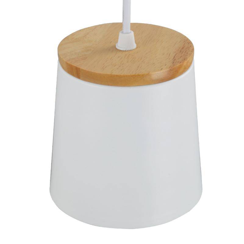 pendant light design wood and white metal Aisilan